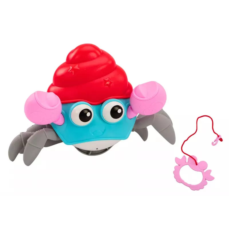 LEAN TOYS Crawling Crab Clockwork Colorful Walking Crab Interactive – Užvedamas žaislas vėžys