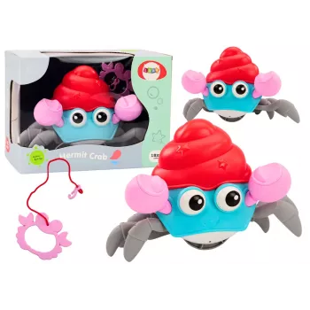 LEAN TOYS Crawling Crab Clockwork Colorful Walking Crab Interactive – Užvedamas žaislas vėžys