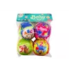 LEAN TOYS Minkštų kamuoliukų rinkinys Spalvingi lavinamieji barškučiai 4 vnt.