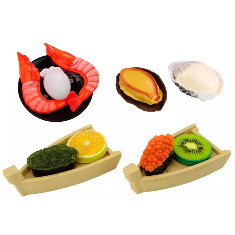 LEAN TOYS Sushi žaislų rinkinys su krevetėmis, 24 dalys