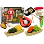 LEAN TOYS Sushi žaislų rinkinys su krevetėmis, 24 dalys