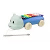 LEAN TOYS Hippopotamus Cymbals On Wheels Instrument For Children Colorful Educational