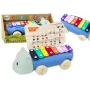 LEAN TOYS Hippopotamus Cymbals On Wheels Instrument For Children Colorful Educational