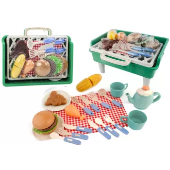 LEAN TOYS Barbecue Set Grill Food Cutlery Plates Cups