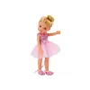 LEAN TOYS Pink Ballerina lėlė 33cm su suknele, baleto bateliais, tiara