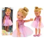 LEAN TOYS Pink Ballerina lėlė 33cm su suknele, baleto bateliais, tiara