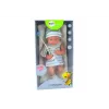 LEAN TOYS Baby Doll in Blue and White Clothes, Hat, Pacifier, Bib, Quilt