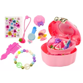 LEAN TOYS Dekoratyvinių dėžučių rinkinys: Skrynia, Širdelė, Papuošalų dėžutė, Aksesuarai MIX