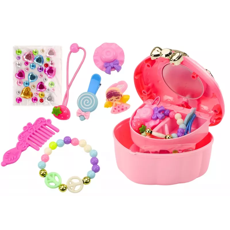 LEAN TOYS Dekoratyvinių dėžučių rinkinys: Skrynia, Širdelė, Papuošalų dėžutė, Aksesuarai MIX
