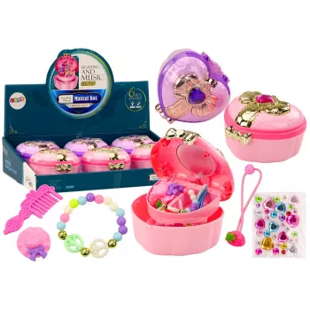 LEAN TOYS Dekoratyvinių dėžučių rinkinys: Skrynia, Širdelė, Papuošalų dėžutė, Aksesuarai MIX