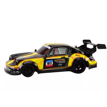 LEAN TOYS RC automobilis su nuotolinio valdymo pultu 1:16 guminiai ratai Drift geltonas