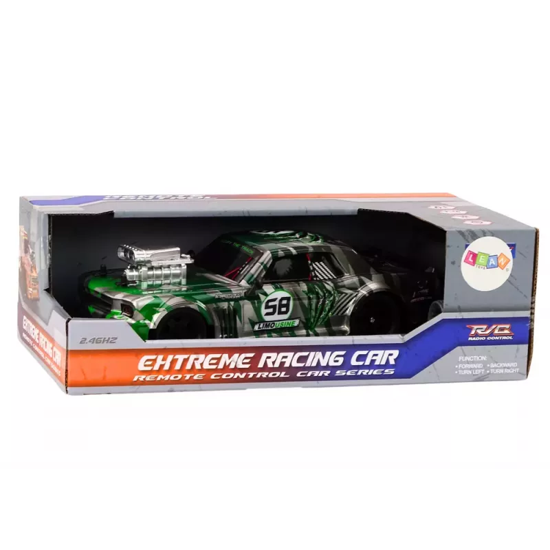 LEAN TOYS RC valdomas automobilis 1:16 Drift guminiai ratai Žalia