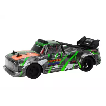 LEAN TOYS RC nuotoliniu valdymu automobilis 1:16 su guminiais dreifavimo ratais Pilka-Žalia