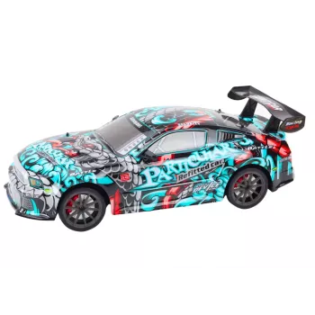 LEAN TOYS Didelis nuotoliniu valdymu valdomas sportinis automobilis 1:8 su šviesomis, garsais ir grafiti dizainu