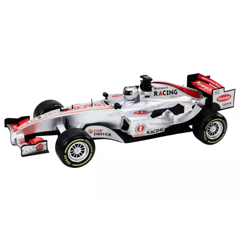 LEAN TOYS Remote Controlled RC Racer 1:12 Silver Lights Sounds