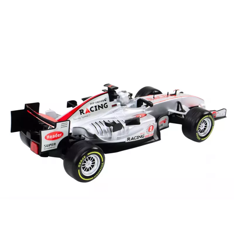 LEAN TOYS Remote Controlled RC Racer 1:12 Silver Lights Sounds