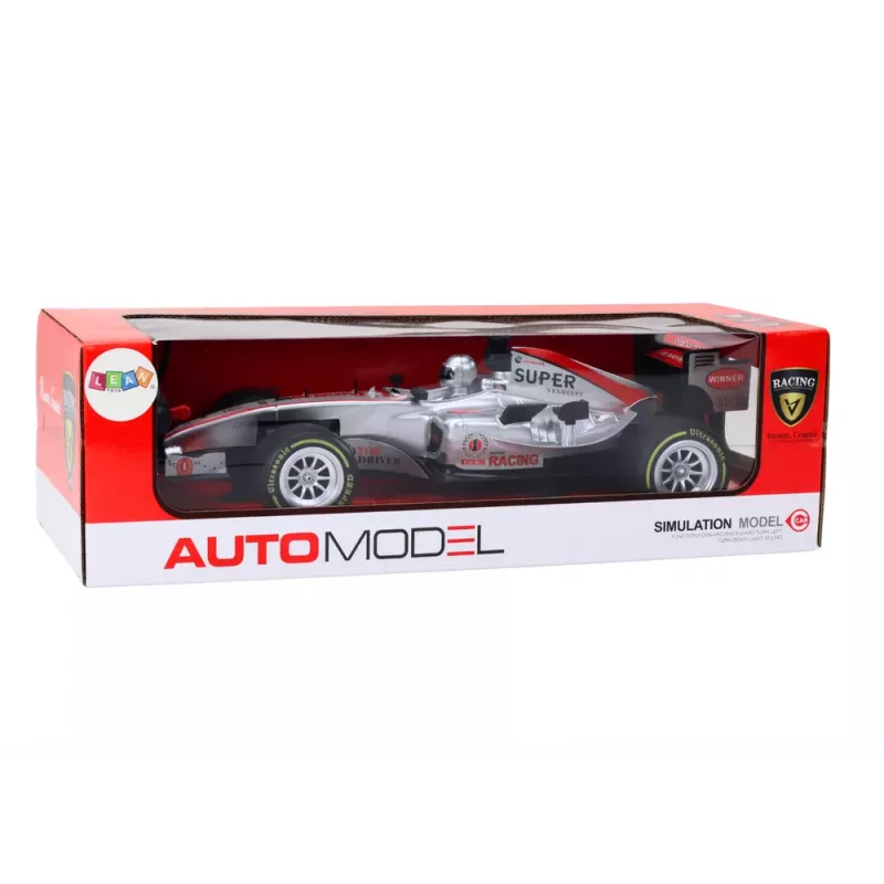LEAN TOYS Remote Controlled RC Racer 1:12 Silver Lights Sounds