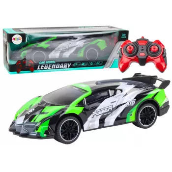 LEAN TOYS Sports Car Remote Controlled RC 1:10 25km/h Lights Green
