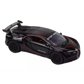 LEAN TOYS Sports Car 1:32 Action Figure Spoiler Metal Black Sounds