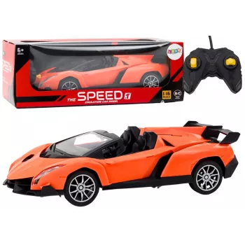 LEAN TOYS Automobilis su nuotolinio valdymo pultu Sportinis RC 1:16 Oranžinis