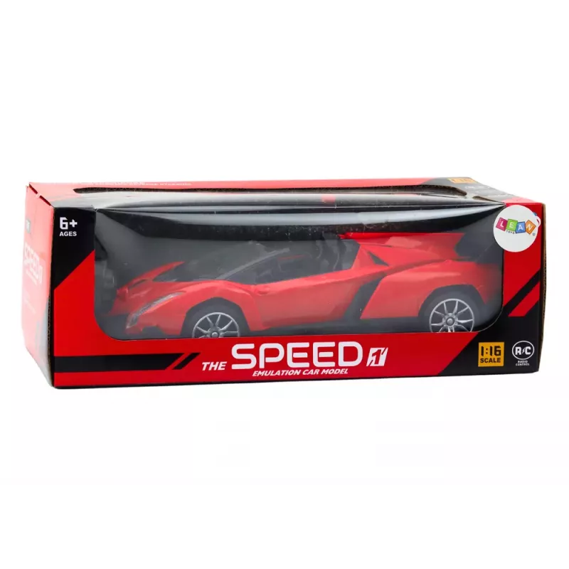 LEAN TOYS Automobilis su nuotolinio valdymo pultu Sportinis automobilis RC 1:16 Raudonas
