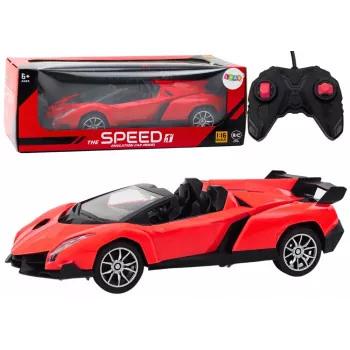 LEAN TOYS Automobilis su nuotolinio valdymo pultu Sportinis automobilis RC 1:16 Raudonas