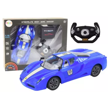 LEAN TOYS nuotoliniu valdymu sportinis automobilis 1:16 R/C mėlynas