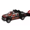 LEAN TOYS automobilių rinkinys su pikapu, vilkiku, puspriekabe, sportiniu ir visureigiu