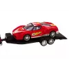 LEAN TOYS automobilių rinkinys su pikapu, vilkiku, puspriekabe, sportiniu ir visureigiu