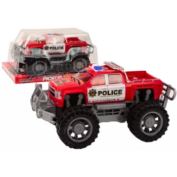 LEAN TOYS Policijos automobilis Pickup Red Off-Road Police Car