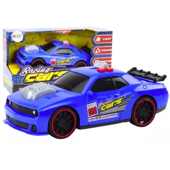 LEAN TOYS Race Car Lights Sounds Opening Engine Blue
