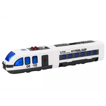 LEAN TOYS Passenger Train Turning Tracks DIY Sounds Lights