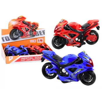 LEAN TOYS Sports Motorcycle Friction Drive Light and Sound 2 Colors