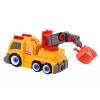 LEAN TOYS Kartono sunkvežimis su kranu išardymui DIY oranžinis