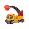 LEAN TOYS Kartono sunkvežimis su kranu išardymui DIY oranžinis