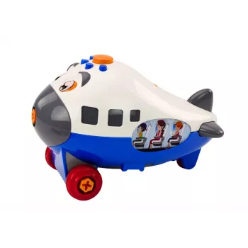 LEAN TOYS Cartoon Airplane Twisting Wings DIY Blue