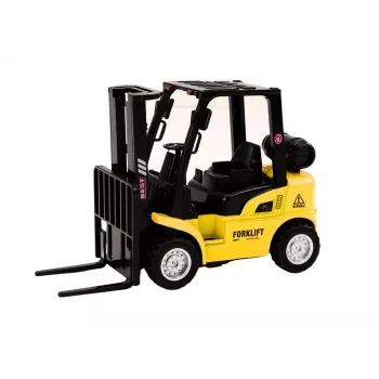 LEAN TOYS Šakinis krautuvas su trinties pavara Metal Geltona