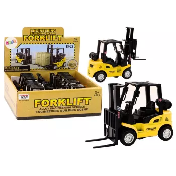 LEAN TOYS Šakinis krautuvas su trinties pavara Metal Geltona