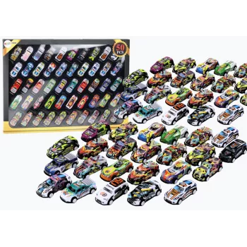 LEAN TOYS Spyruoklių rinkinys automobiliams, varikliniams automobiliams, spalvotas, 50 vnt.