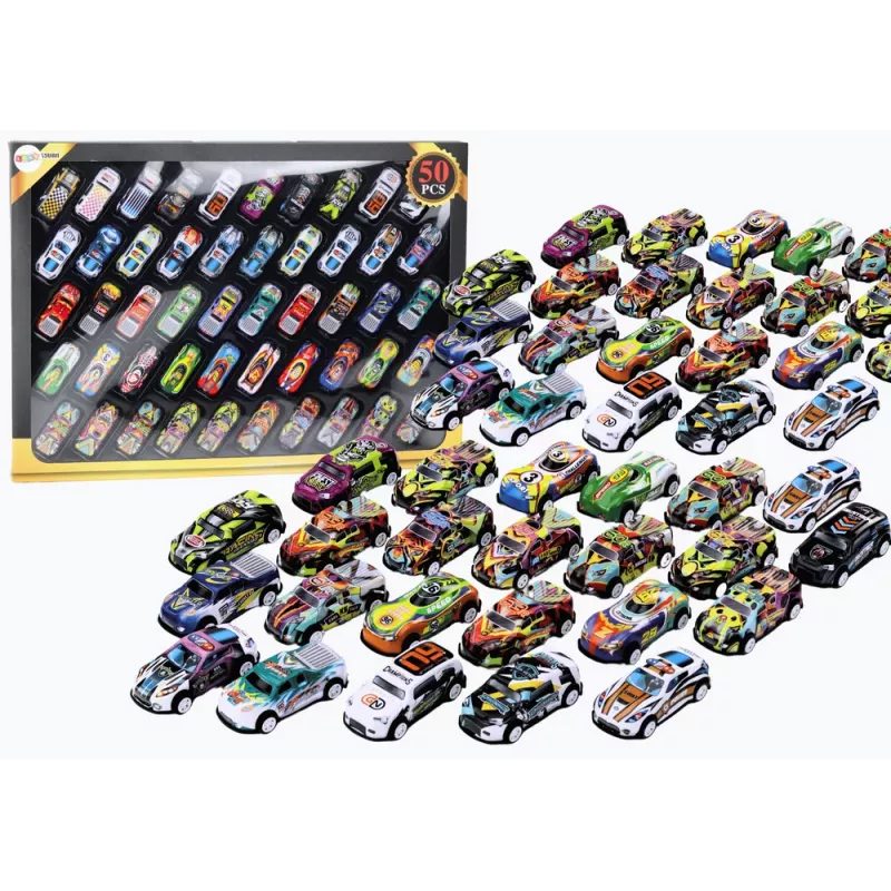 LEAN TOYS Spyruoklių rinkinys automobiliams, varikliniams automobiliams, spalvotas, 50 vnt.