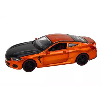 LEAN TOYS Sports Car Metal Friction Drive Openable Elements 1:24 Orange