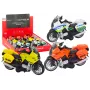 LEAN TOYS Sportinis motociklas su inercine pavara, 3 dizainai: geltona, oranžinė, balta