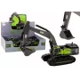 LEAN TOYS Crawler Excavator Metal Bucket 1:55 Black and Green