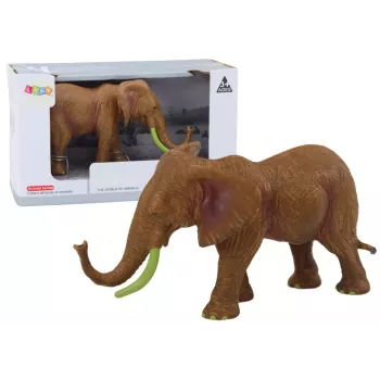 LEAN TOYS Kolekcinė figūrėlė Afrikinis dramblys Safari Brown