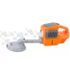 LEAN TOYS Soap Bubble Machine Lawn Mower Trimmer Two Liquids Orange