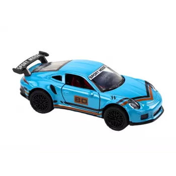 LEAN TOYS Sports Car 1:32 Die-Cast Metal Action Figure Blue Spoiler