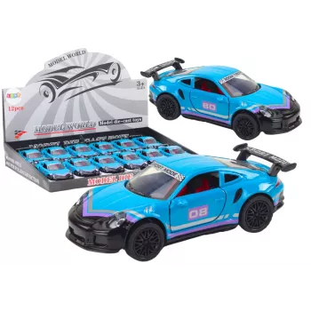 LEAN TOYS Sportinis automobilis 1:32 Friction Drive Metal Turquoise