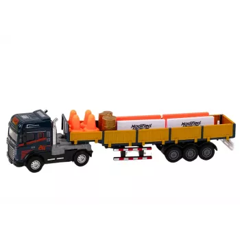 LEAN TOYS Truck With Trailer Blue 1:24 TIR Car Truck Accessories Sounds