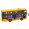 LEAN TOYS Double Decker Bus 1:16 Lights Sounds Friction Drive Geltonas