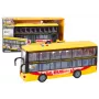 LEAN TOYS Double Decker Bus 1:16 Lights Sounds Friction Drive Geltonas
